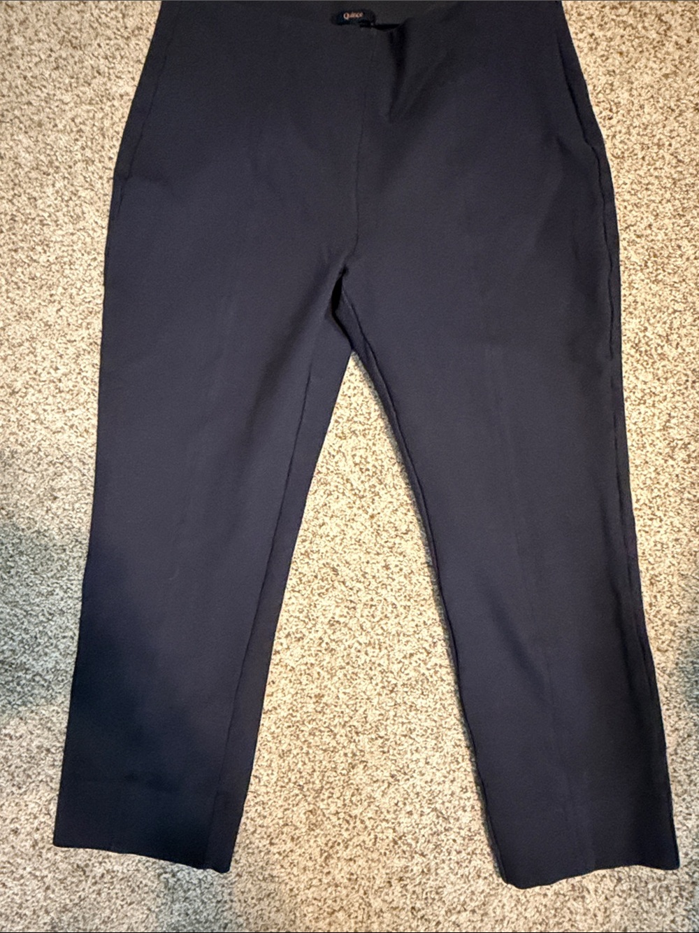 Quince Women's Navy Cropped Dress Pants